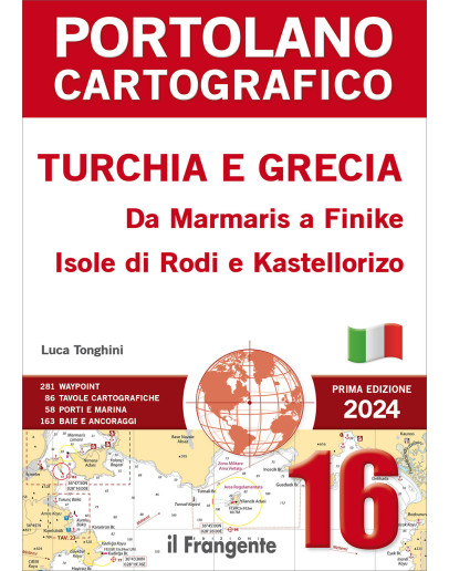 Portolano cartografico 16 Turchia e Grecia: da Marmaris a Finike, Isole di Rodi e Kastellorizo