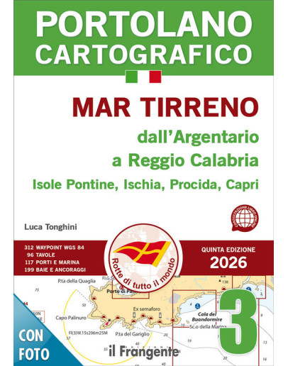 PORTOLANO CARTOGRAFICO 3 - Mar Tirreno dall'Argenario a Punta Pellaro 