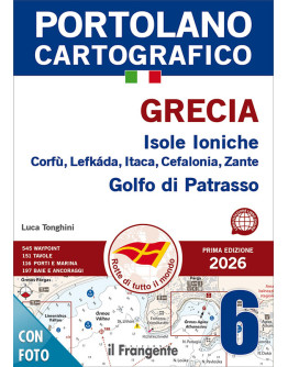 PORTOLANO CARTOGRAFICO 6 - Grecia Isole Ioniche: Corfù, Lefkáda, Itaca, Cefalonia, Zante. Golfo di Patrasso