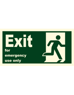 EXIT FOR EMERGENCY USE ONLY
