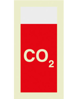 SUPPLEMENTARY SIGN FOR EXTINGUISHING MEDIA: CO2
