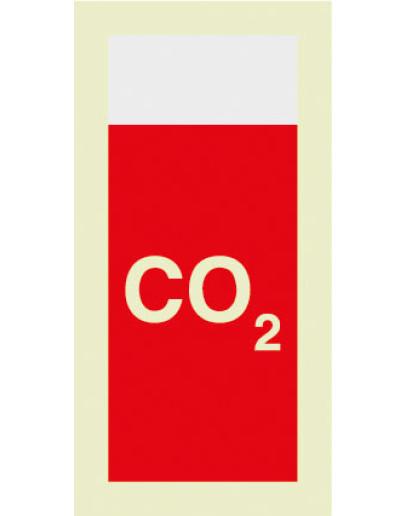 SUPPLEMENTARY SIGN FOR EXTINGUISHING MEDIA: CO2