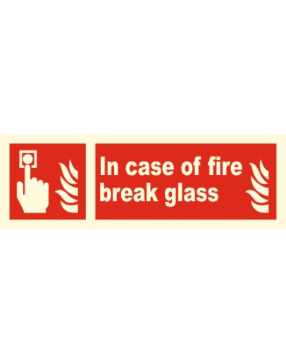 IN CASE OF FIRE BREAK GLASS