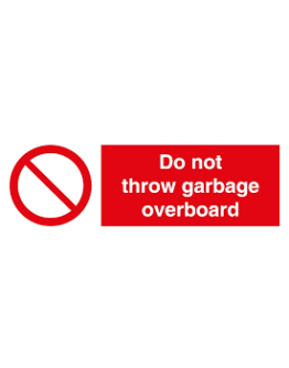 DO NOT THROW GARBAGE OVER BOARD