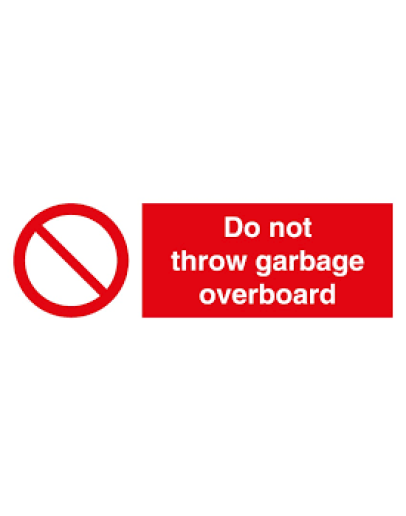 DO NOT THROW GARBAGE OVER BOARD