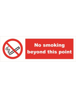 NO SMOKING BEYOND THIS POINT