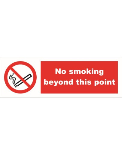 NO SMOKING BEYOND THIS POINT