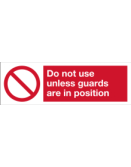 DO NOT USE UNLESS GUARDS ARE IN POSITION