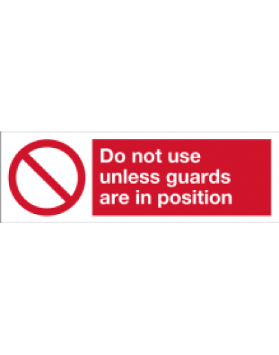 DO NOT USE UNLESS GUARDS ARE IN POSITION
