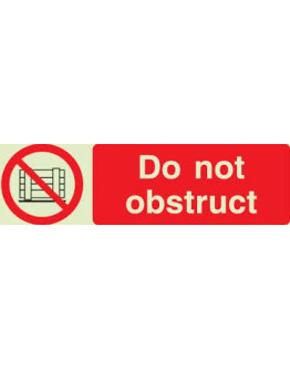 DO NOT OBSTRUCT