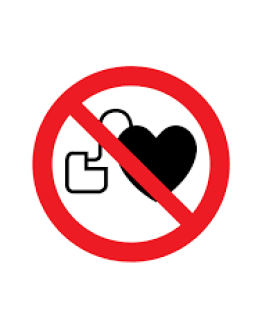 NO ACCESS FOR PEOPLE WITH ACTICE IMPLANT CARDIAC DEVICES