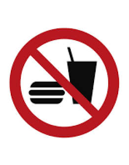 NO EATING OR DRINKING