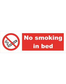 NO SMOKING IN BED
