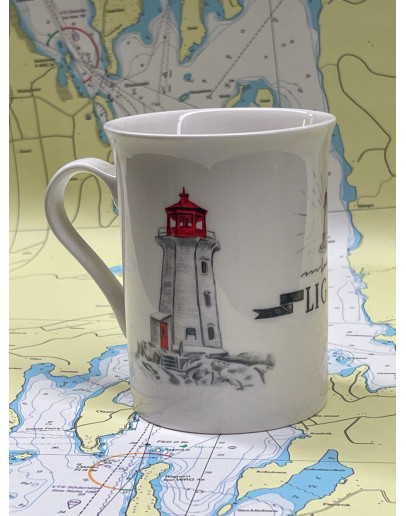 Mug Lighthouse - White & Red