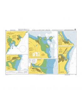 633 - Plans on the East Coast of Ireland - Plan A) Ardglass and Killough Harbours - Plan B) Skerries Islands - Plan C) Wicklow - Plan D) Arklow - Plan E) Malahide Inlet - Plan F) Rogerstown Inlet