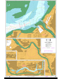 1859 - International Chart Series, England - West Coast, Port of Bristol - Plan A) King Road - Plan B) River Avon - Plan C) City Docks - Plan D) City Docks to Saint Anne’s Bridge								