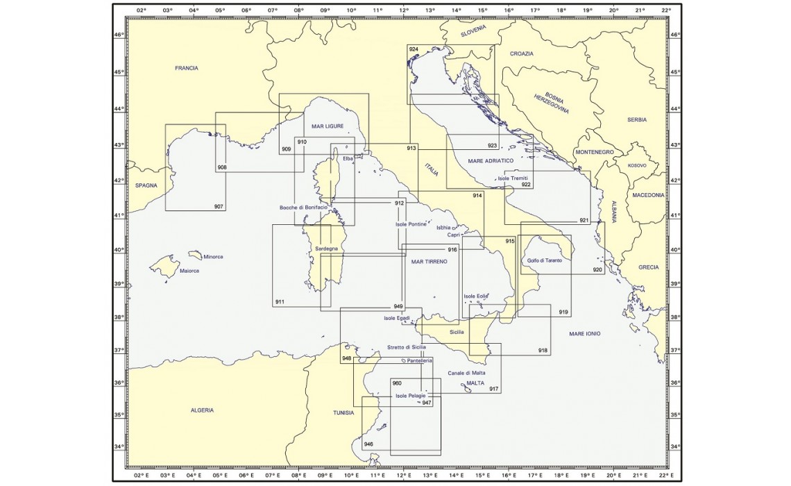 IDROGRAFICO  CARTE NAUTICHE COSTE ITALIANE 11-11-2018