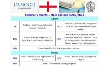 ADMIRALTY CHARTS New Edition16/02/2023