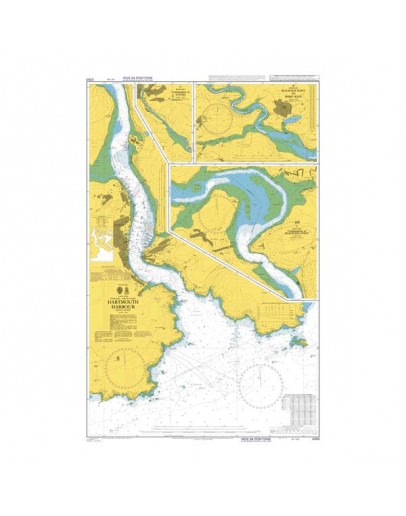 2253 - International Chart Series, England - South Coast, Dartmouth Harbour - Plan A) River Dart, Continuation to Blackness Point - Plan B) River Dart, Blackness Point to Berry Rock - Plan C) River Dart, Continuation to Totnes												