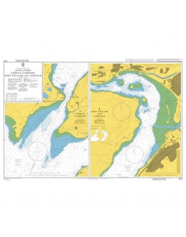 2372 - Scotland - West Coast, Loch Linnhe Corran Narrows, Fort William and Corpach - Plan A) Corran Narrows - Plan B) Fort William and Corpach					