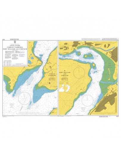 2372 - Scotland - West Coast, Loch Linnhe Corran Narrows, Fort William and Corpach - Plan A) Corran Narrows - Plan B) Fort William and Corpach					