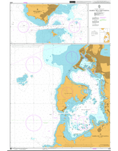 2434 - Colombia - North Coast, Bahía de Cartagena - Plan A) Bahía de Cartagena - Plan B) Bocachica												