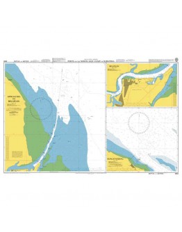 3584 - Malacca Strait – Indonesia, Ports on the North East Coast of Sumatera - Plan A) Pelabuhan Kualatanjung -  Plan B) Belawan - Plan C) Approaches to Belawan	