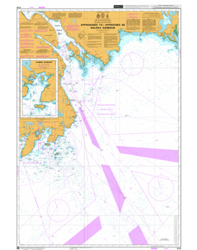 4752  - International Chart Series, Nova Scotia/Nouvelle-Écosse, Southeast - Coast/Côte Sud-Est, Approaches to/ Approches De Halifax Harbour - Sambro Harbour									