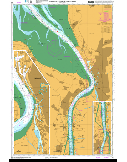 DE4 - North Sea, Germany, River Weser, Robbenplate to Brake - Plan A) Reiherplate to Brake - Plan B) Bremerhaven					