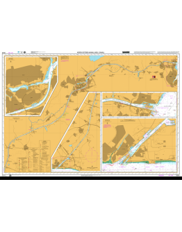 DE42 - North Sea and Baltic Sea, Germany, Nord-Ostsee-Kanal (Kiel Canal) - Plan A) Brunsbüttel to Hohenhörn - Plan B) Hohenhörn to Kiel - Plan C) Brunsbüttel. D Kiel - Plan E) Rendsburg								