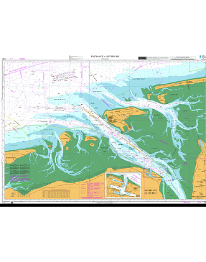 DE90 - North Sea, Netherlands and Germany, Entrance to River Ems - Eemshaven					