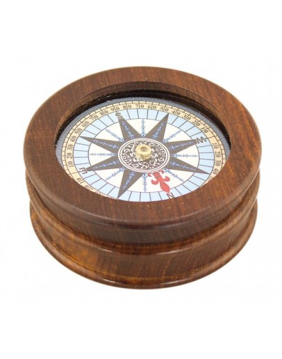 Compass with glass in the lid