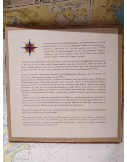 Winds Rose with wood frame "Grecale"