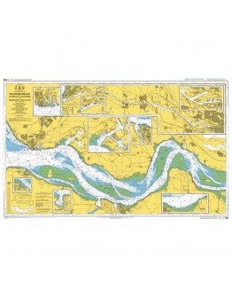 120 - International Chart Series, Netherlands, Westerschelde, Vlissingen-Oost to Nauw van Bath - Plan A) Continuation to Nauw van Bath - Plan B) Vlissingen-Oost (Sloehaven) - Plan C) Braakmanhaven - Plan D) Hansweert					