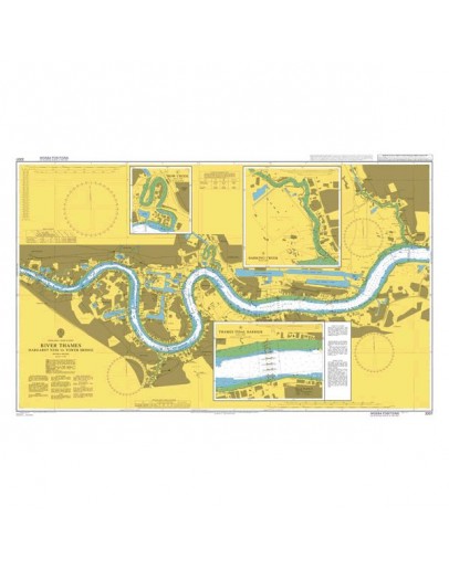 3337 - England - East Coast, River Thames, Margaret Ness to Tower Bridge - Plan A) Barking Creek  Plan B) Thames Tidal Barrier
