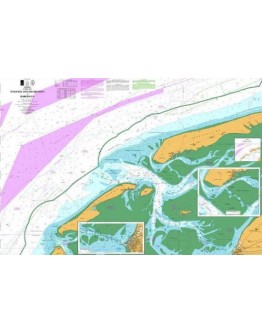 1457 - International Chart Series, North Sea, Netherlands, Terschellinger Gronden to Harlingen - Plan A) Approach Harlingen  - Plan B) Approach West-Terschelling					