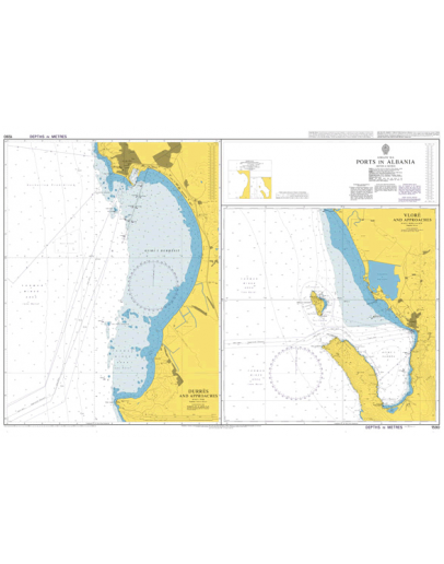 1590 - Adriatic Sea, Ports in Albania - Plan A) Durrës and Approaches - Plan B) Vlorë and Approaches -  Plan C) Vlorë 