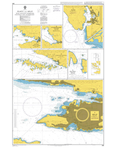 269 - Ploce and Split with Adjacent Harbours- Channels and Anchorages 