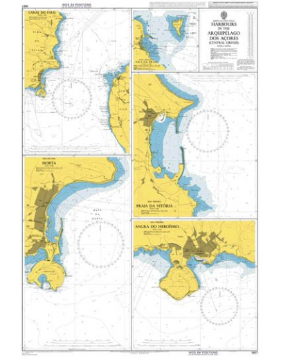 1957 - Harbours in the Arquipélago Dos Açores (Central Group) 