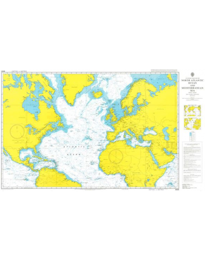 4004 - A Planning Chart for the North Atlantic Ocean and Mediterranean Sea