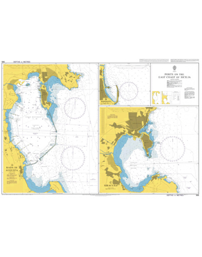 966 - Ports on the East Coast of Sicilia - Plan A) Rada di Augusta - Plan B) Siracusa