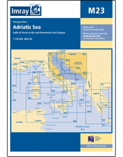 M23 - Adriatic Sea Passage Chart - Golfo di Trieste to Bar and Promontorio del Gargano